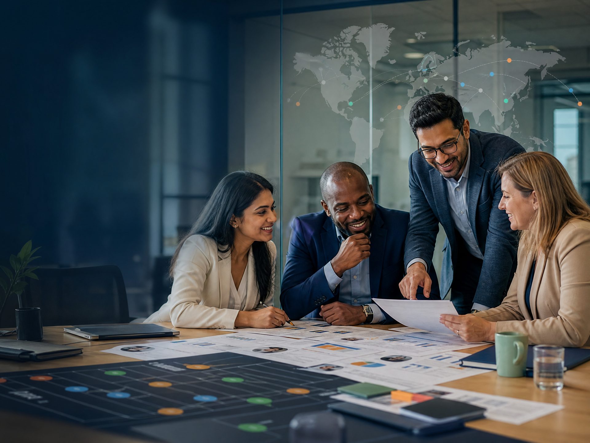 HirePlus account managers coordinating a vendor program with a client